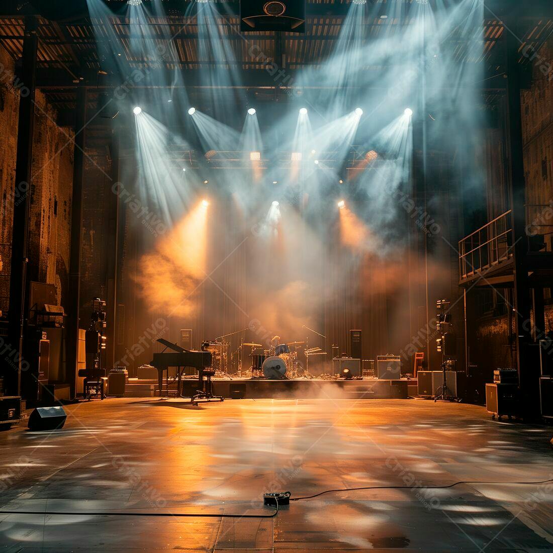 Palco iluminado para show musical