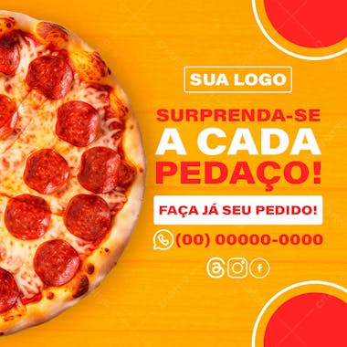 Feed pizza surpreenda se a cada pedaço inst