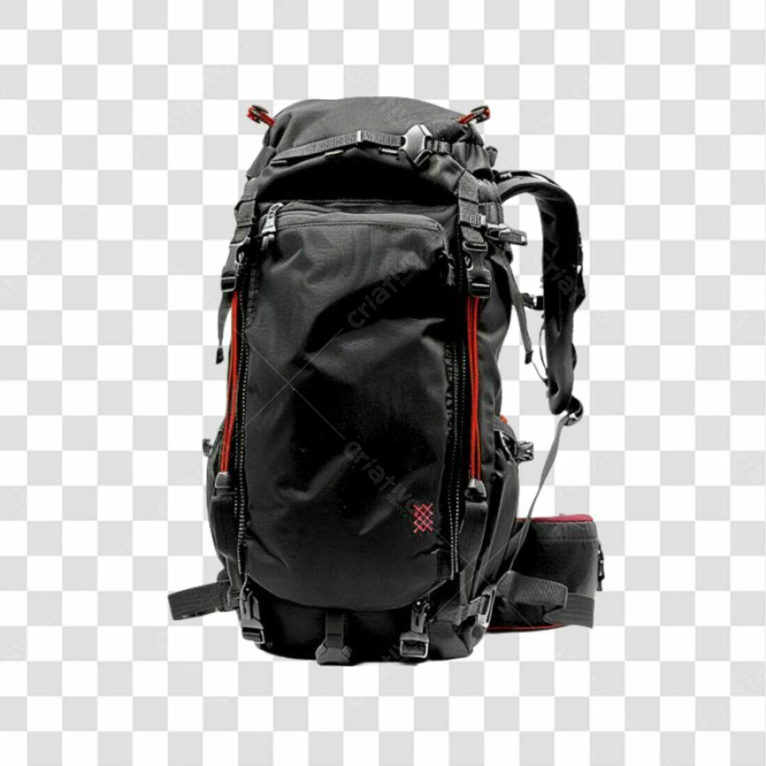 Icone Mochila Preta para Aventura PNG com fundo transparente
