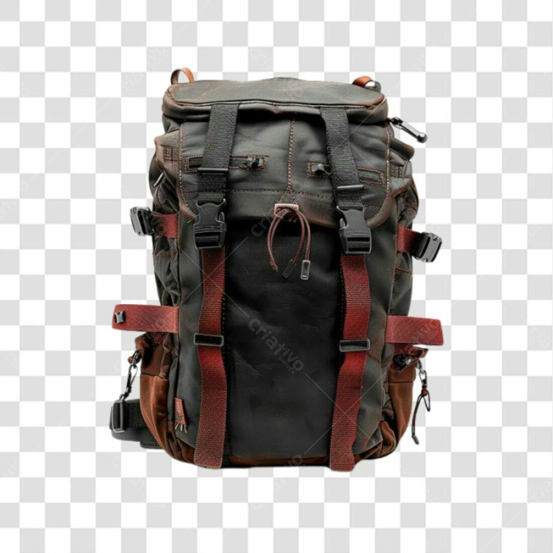 Icone de Mochila Marrom e Preta PNG com fundo transparente