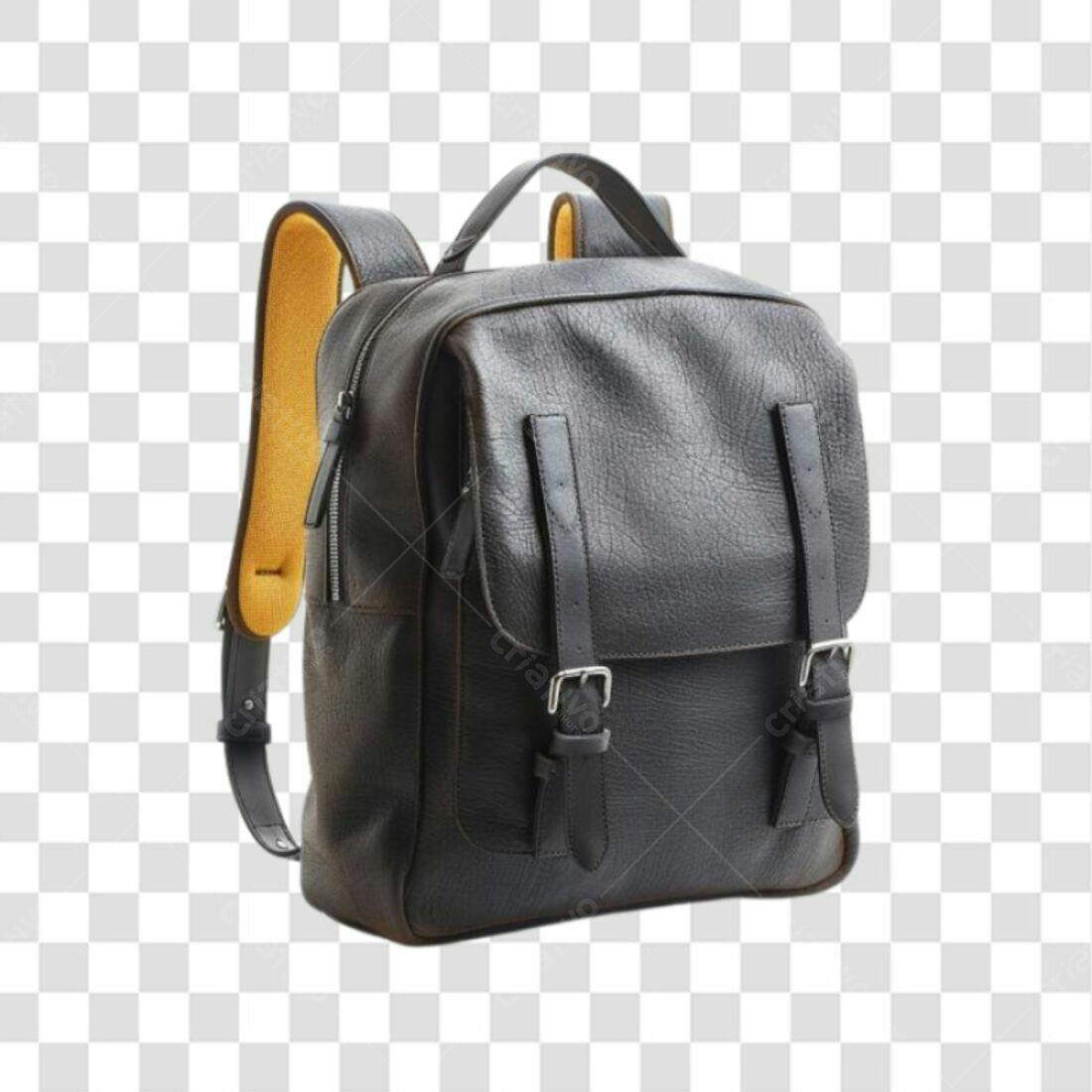 Icone de Mochila de Couro Marrom PNG com fundo transparente