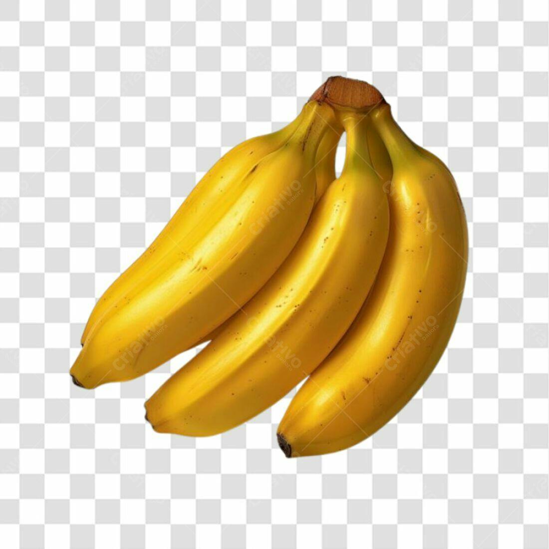 Imagem PNG de Bananas Amarelas com Fundo Transparente