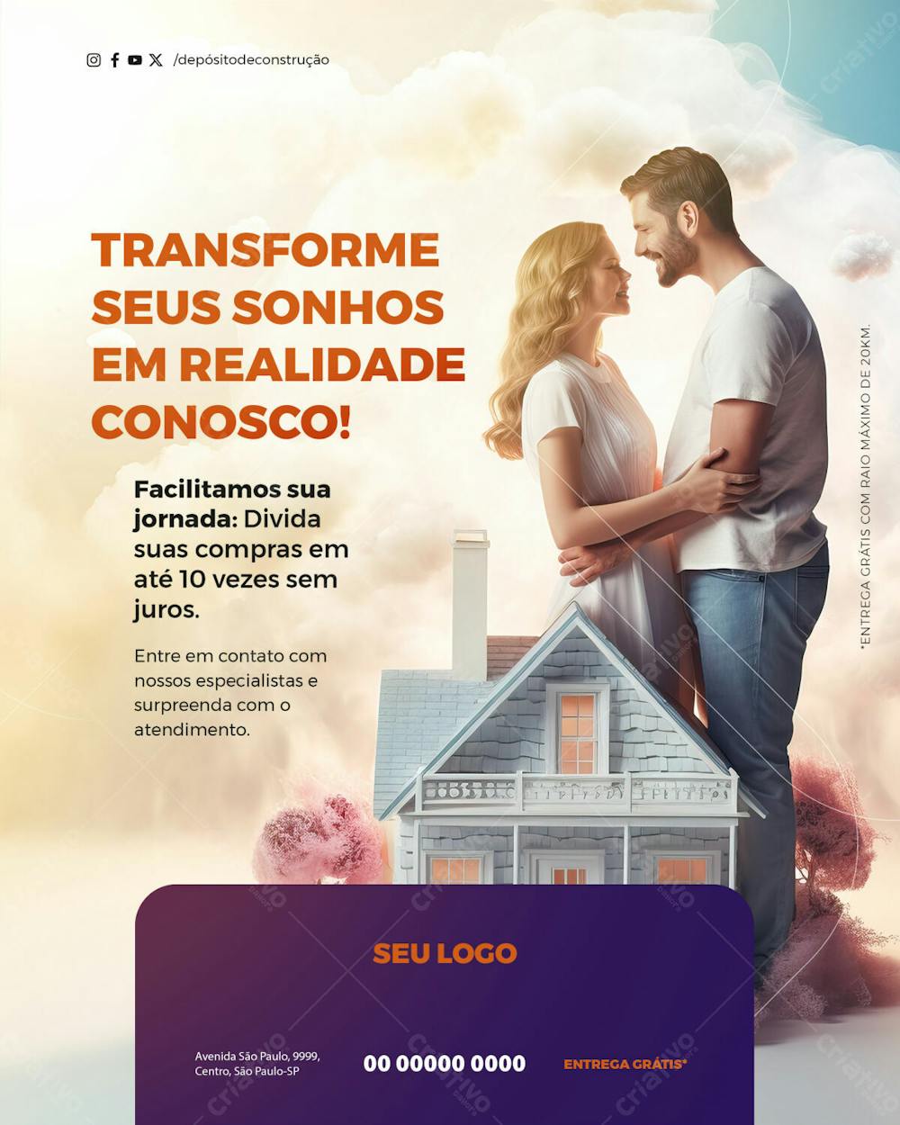 FEED material de construção, Depósito De Construção, casa própria, Transforme Seus Sonhos 