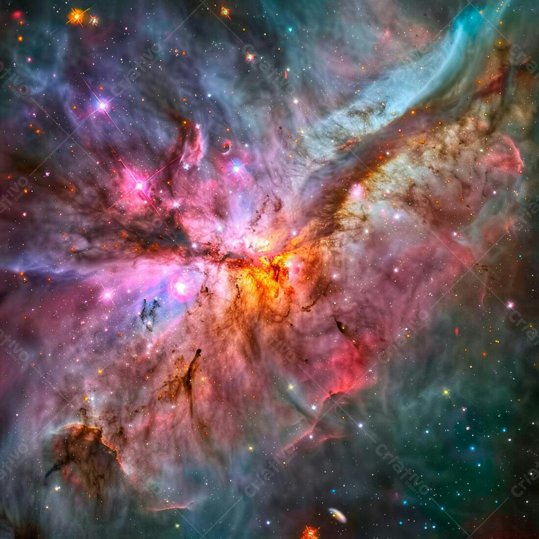 Nebulosa Carina cores vibrantes e poeira cósmica