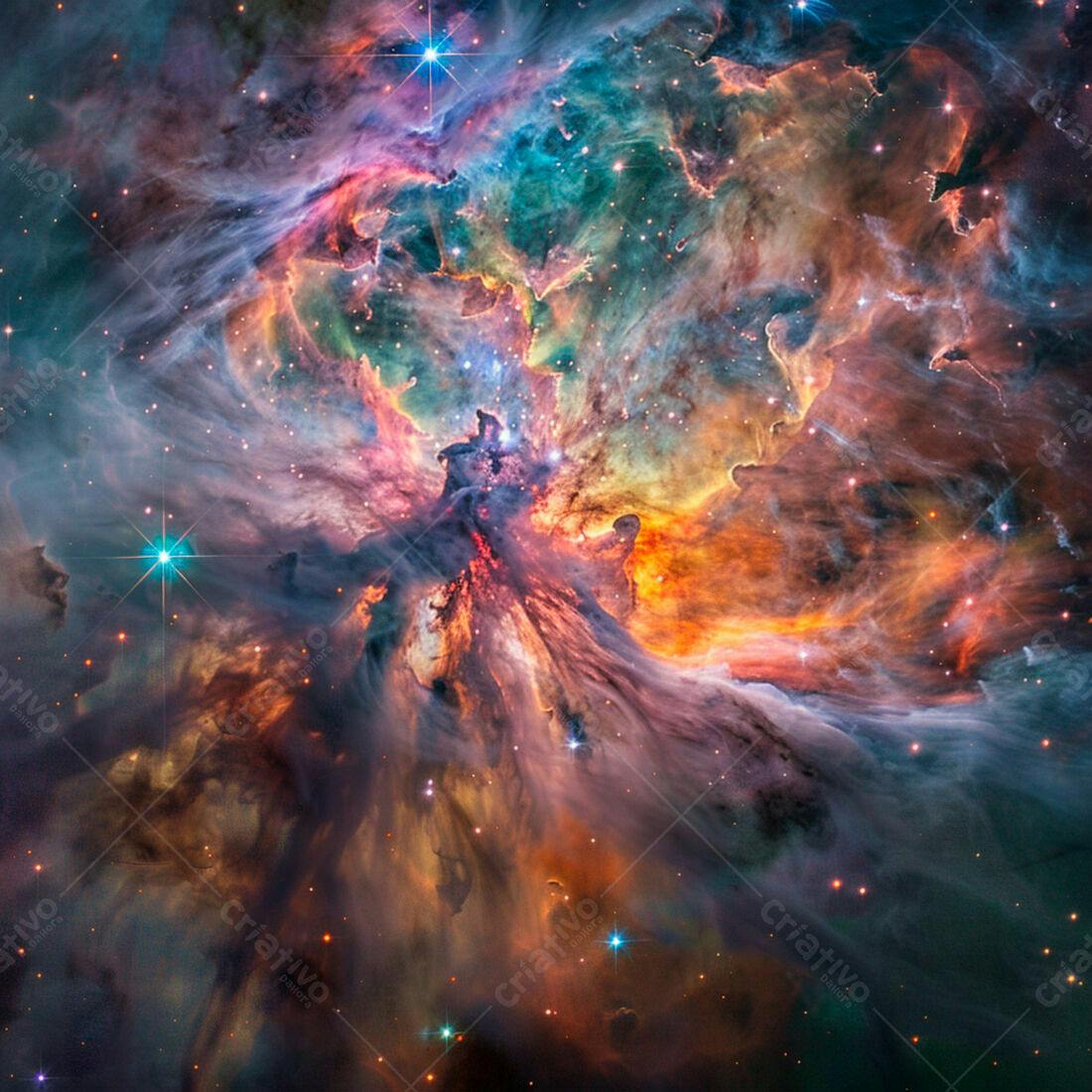 Nebulosa Carina cores vibrantes e detalhes cósmicos