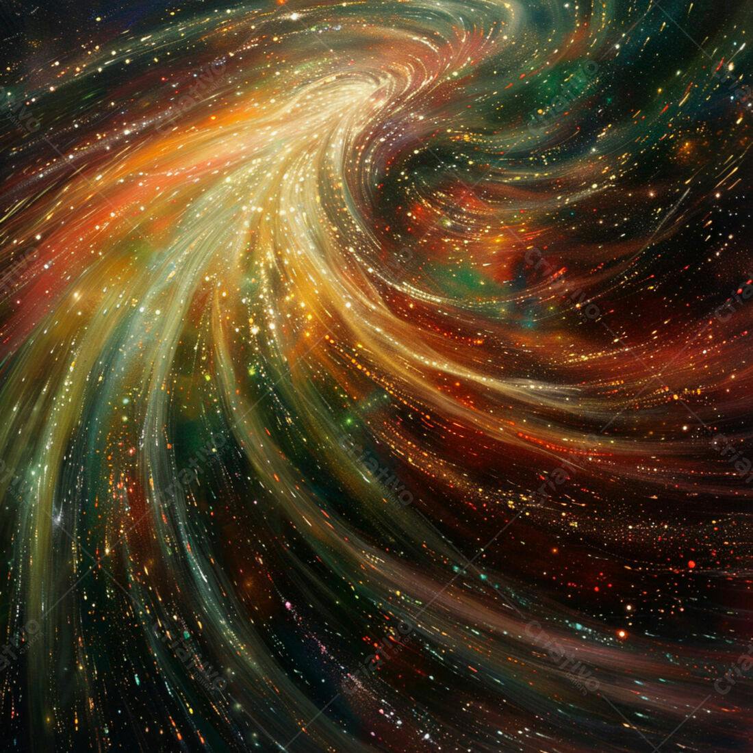 Galáxia espiral cores vibrantes