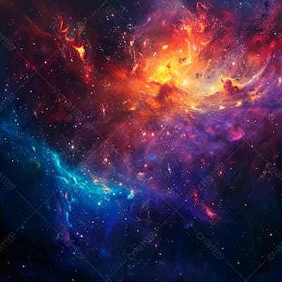 Textura De Uma Galáxia Com Uma Variedade De Estrelas E Raios Cósmicos 19