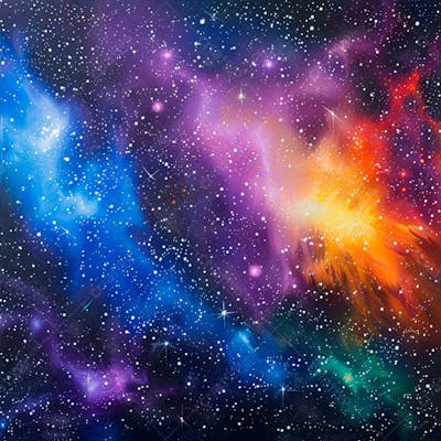 Textura De Uma Galáxia Com Uma Variedade De Estrelas E Raios Cósmicos 20