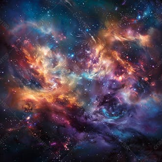 Textura de uma galáxia com uma variedade de estrelas e raios cósmicos 23