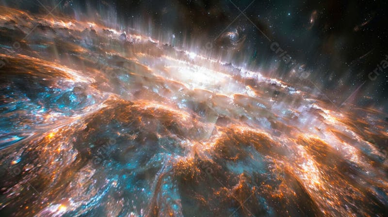 Textura de uma galáxia com uma variedade de estrelas e raios cósmicos 30