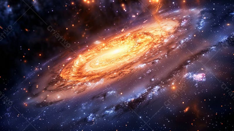 Textura de uma galáxia com uma variedade de estrelas e raios cósmicos 1