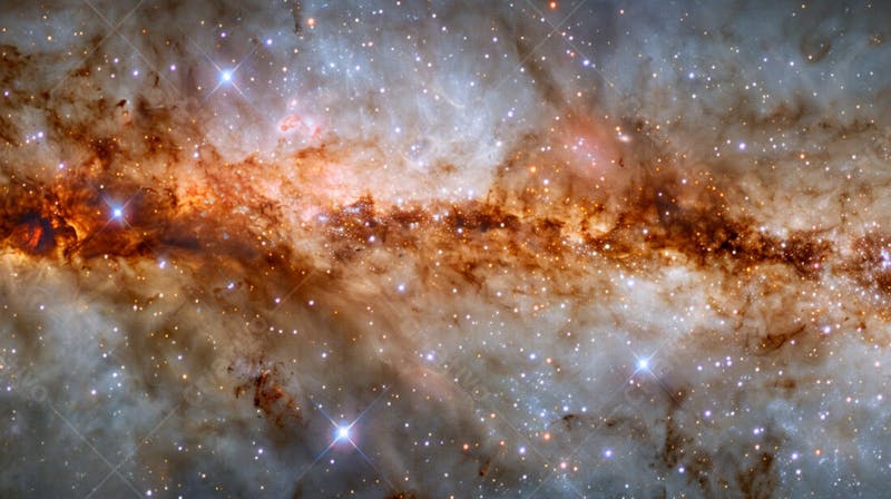 Textura de uma galáxia com uma variedade de estrelas e raios cósmicos 47