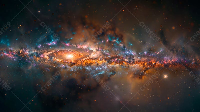 Textura de uma galáxia com uma variedade de estrelas e raios cósmicos 50