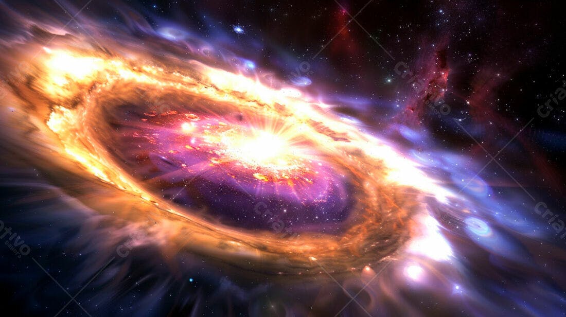 Nebulosa cósmica cores vibrantes