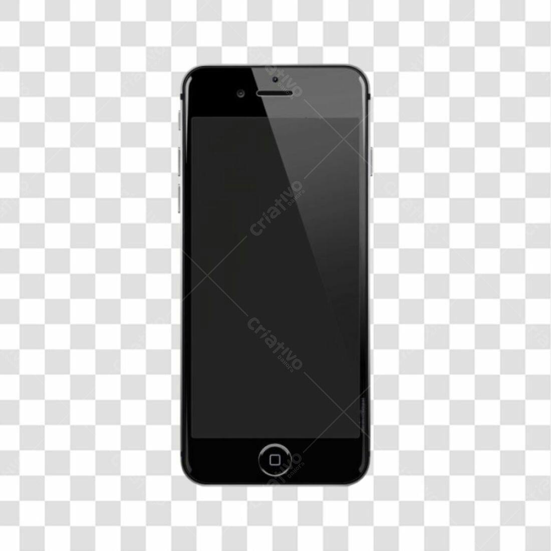Icone Smartphone Preto PNG com fundo transparente