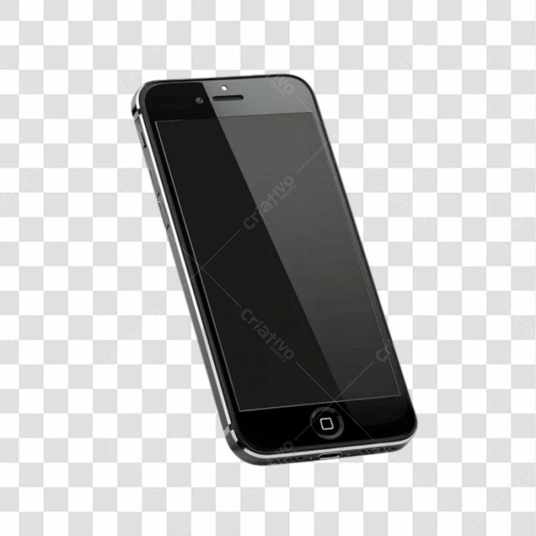 Icone Smartphone Preto PNG com fundo transparente