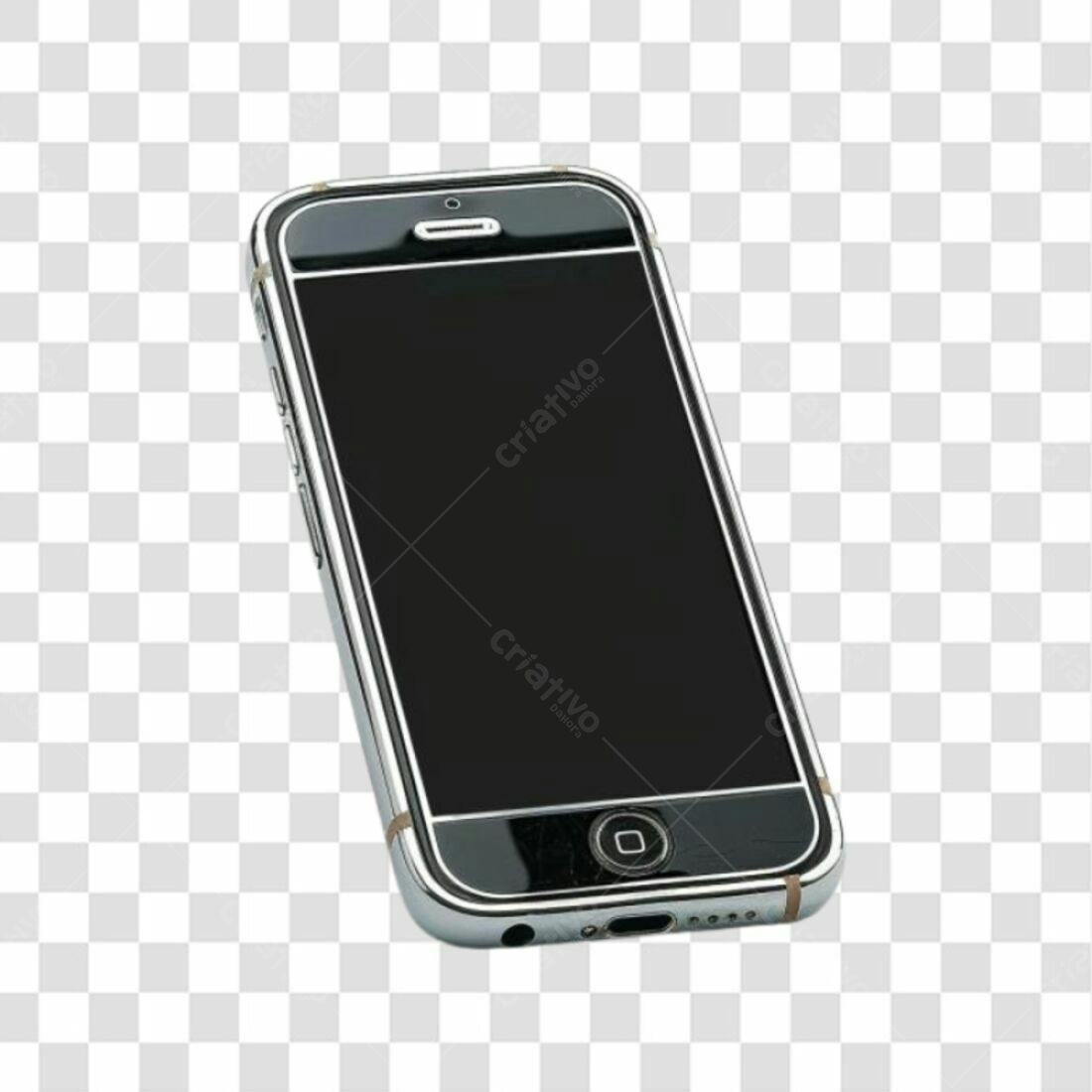 Icone Smartphone Prata e Preto PNG com fundo transparente