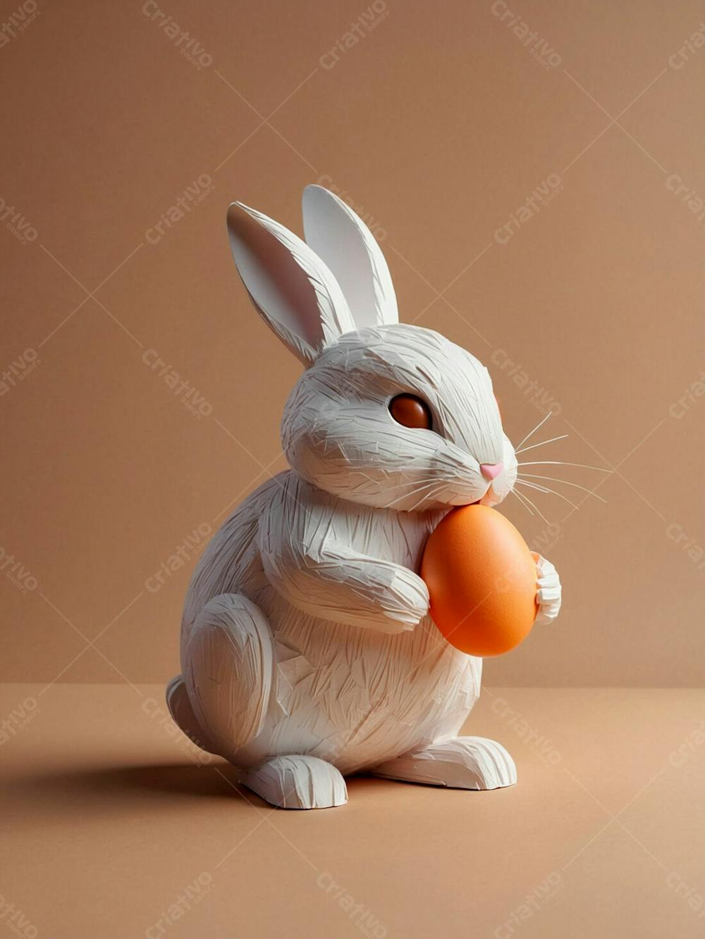 Imagem Em 3D De Um Coelhinho Da Páscoa 34