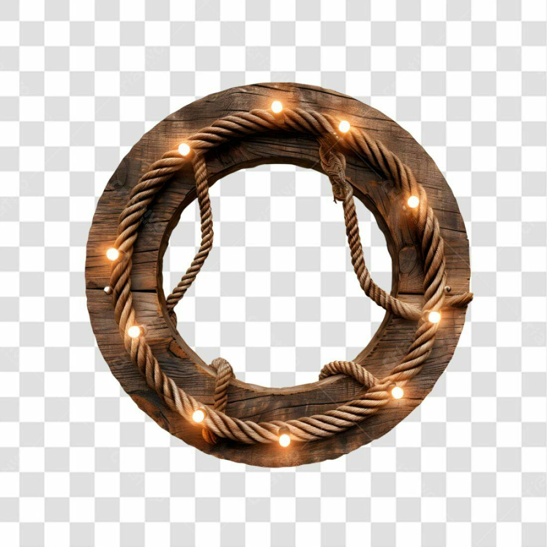 Moldura de madeira rústica PNG com fundo transparente