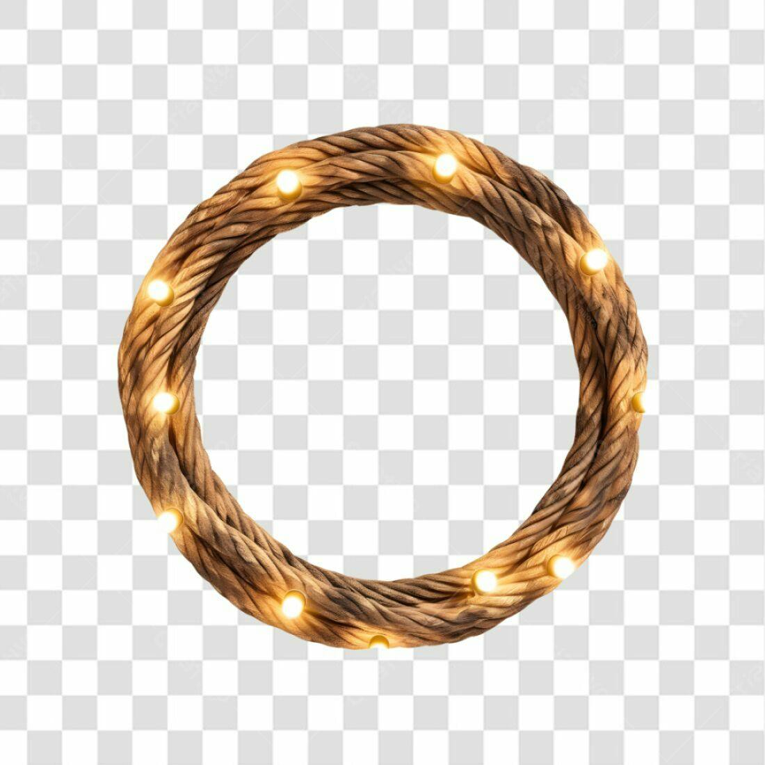 Moldura de Luzes Natal PNG com fundo transparente