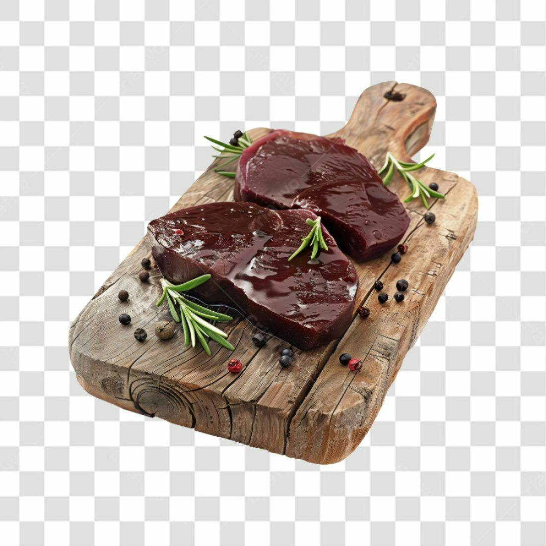 Imagem PNG de Fatia de Carne com Alecrim e Pimenta com fundo transparente
