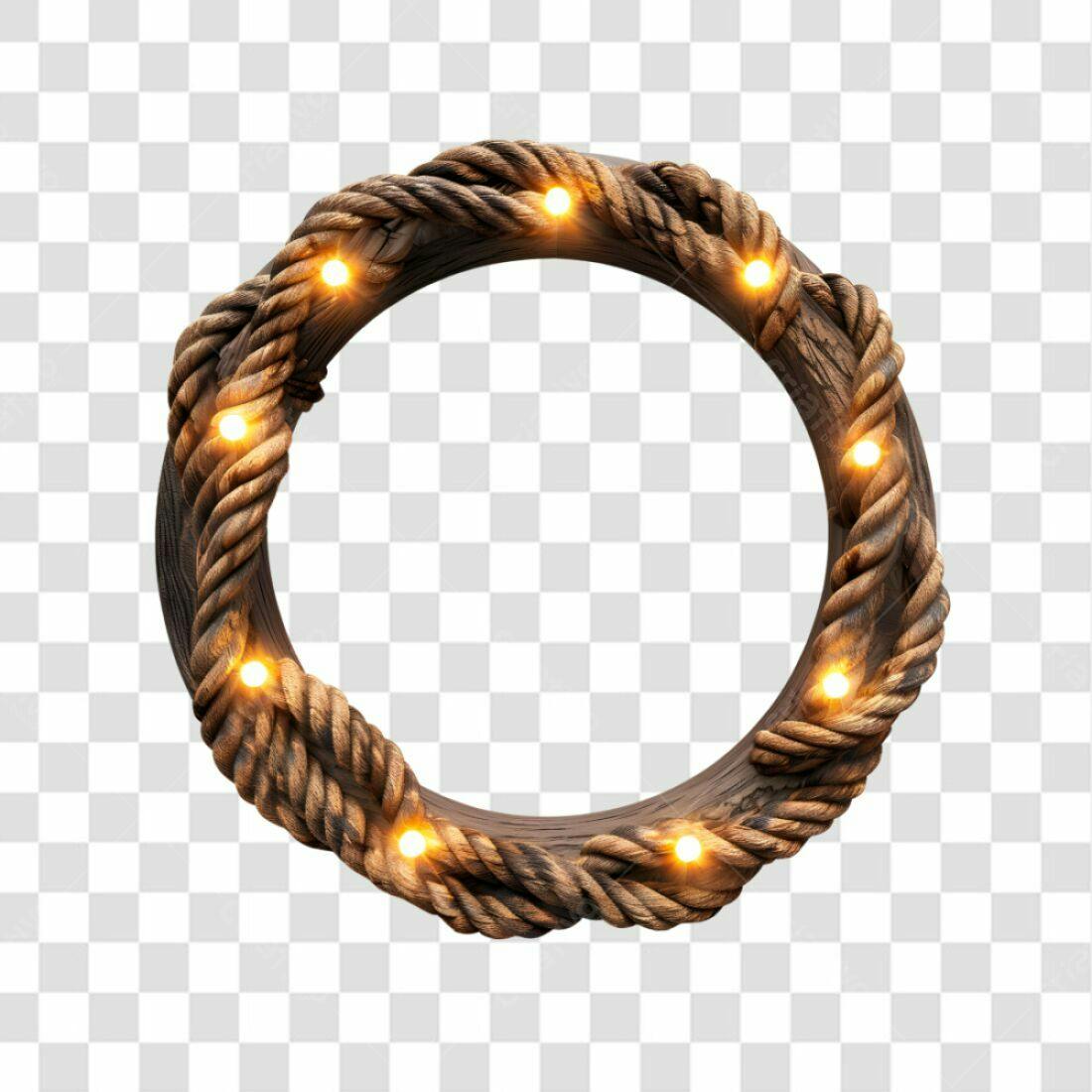 Moldura circular rústica PNG com fundo transparente