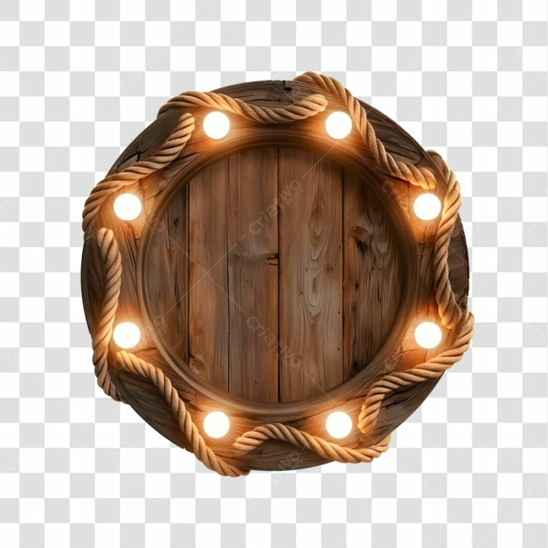 Moldura de Madeira PNG com fundo transparente