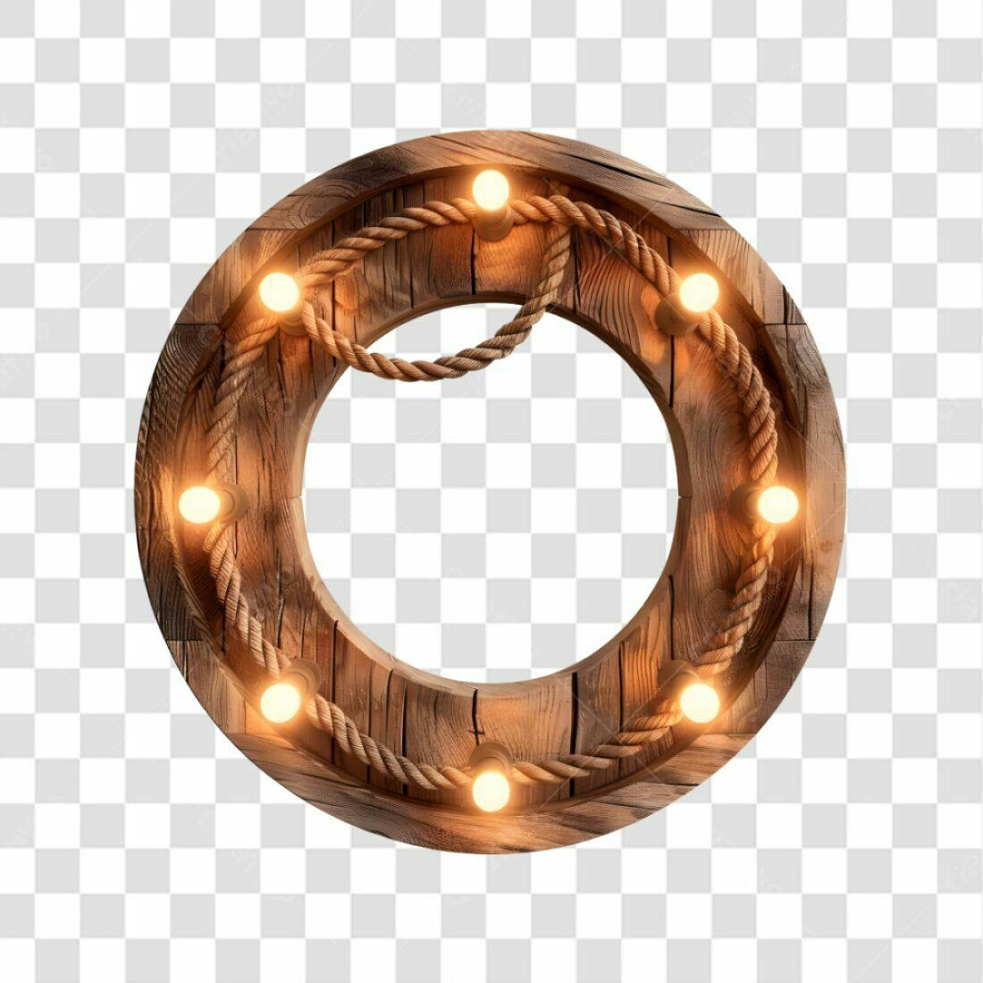Moldura de madeira rústica PNG com fundo transparente