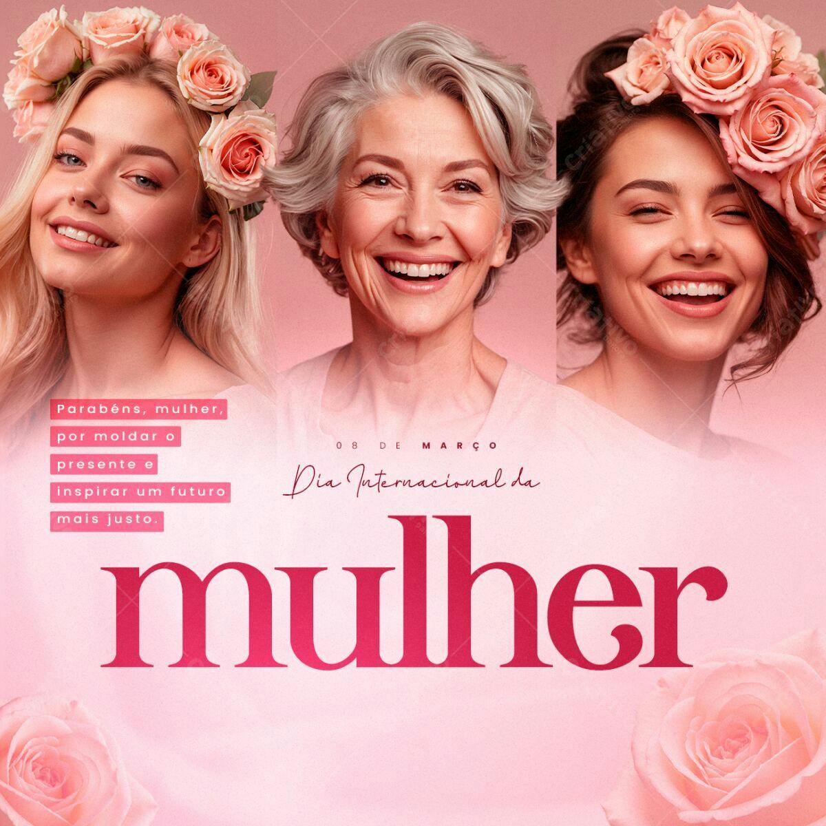 Flyer Dia Internacional da Mulher PSD Editável