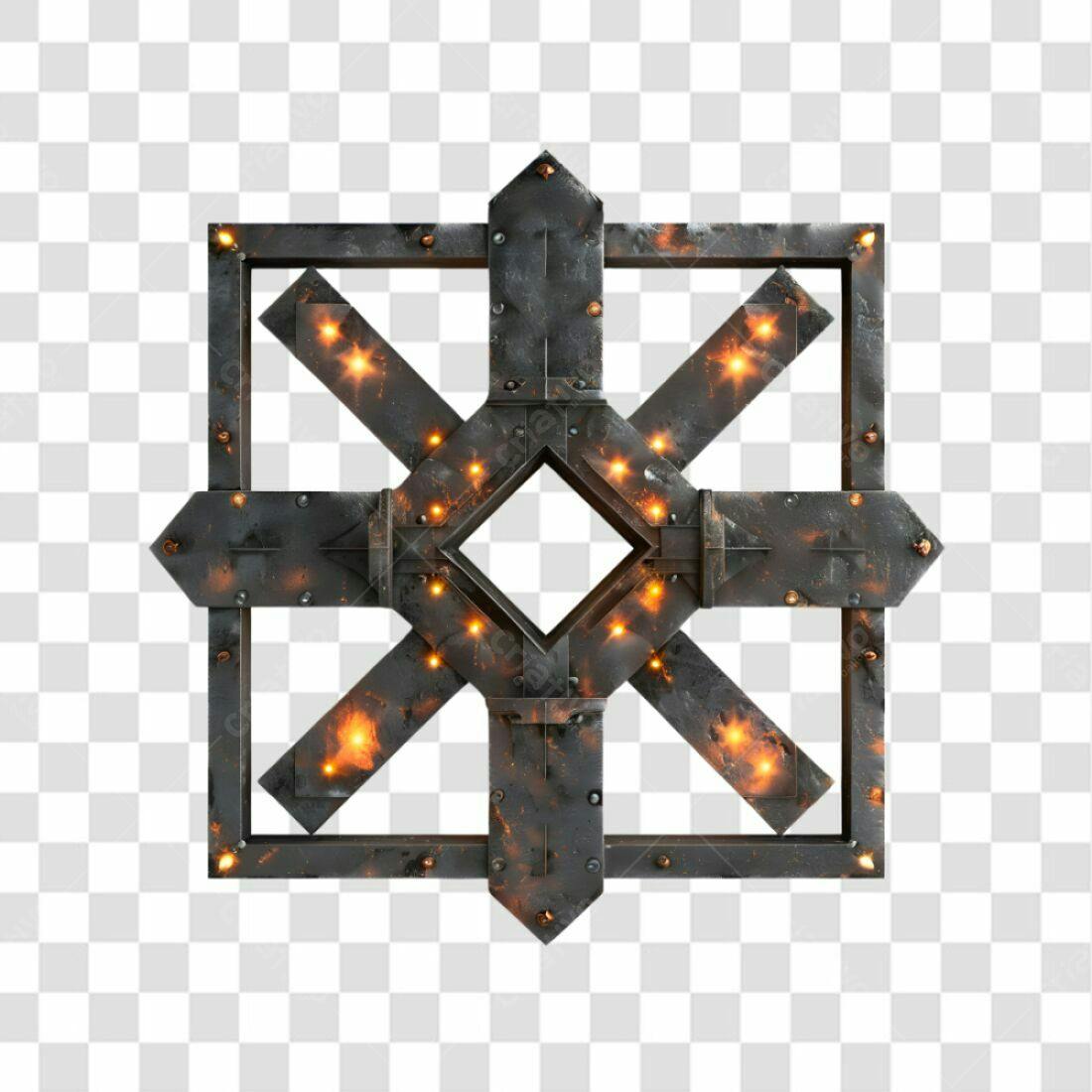 Icone Industrial Metálico PNG com fundo transparente