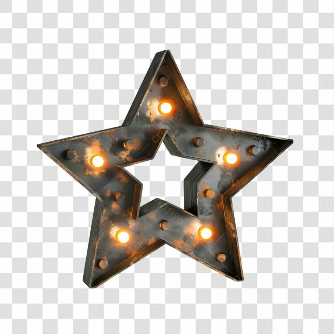 Icone Estrela Rustica PNG com fundo transparente