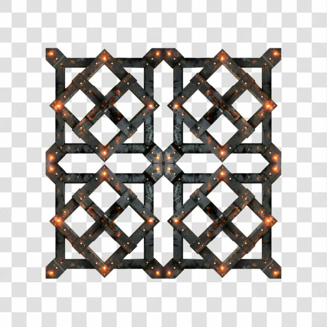 Moldura PNG com fundo transparente estilo industrial