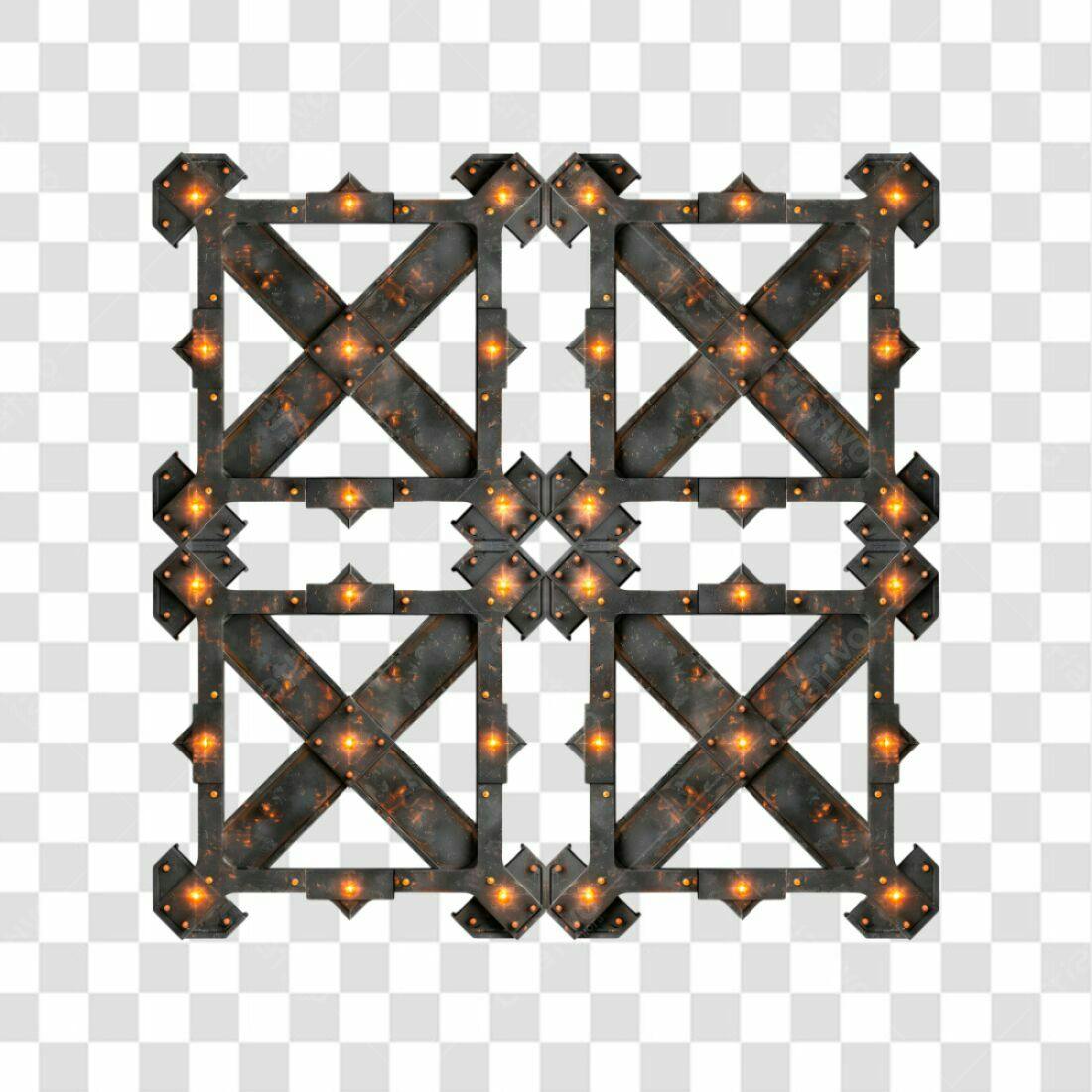 Moldura PNG com fundo transparente estilo industrial