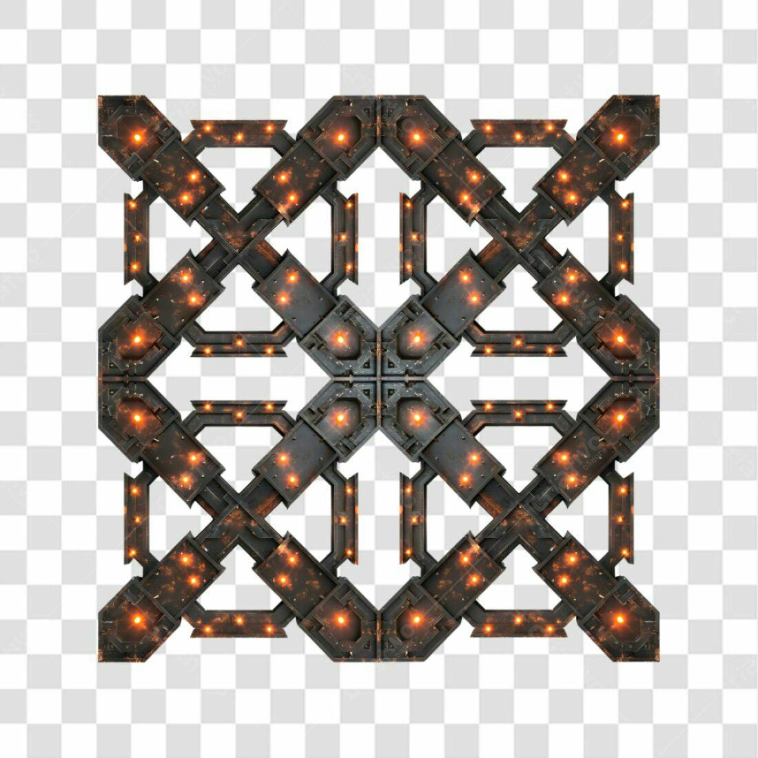 Icone Metálico Geométrico PNG com fundo transparente