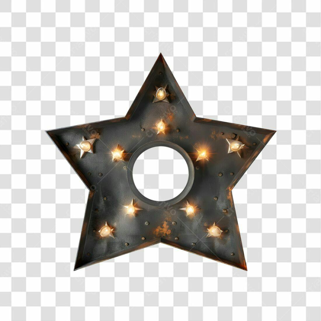 Icone Estrela com Luzes PNG com fundo transparente