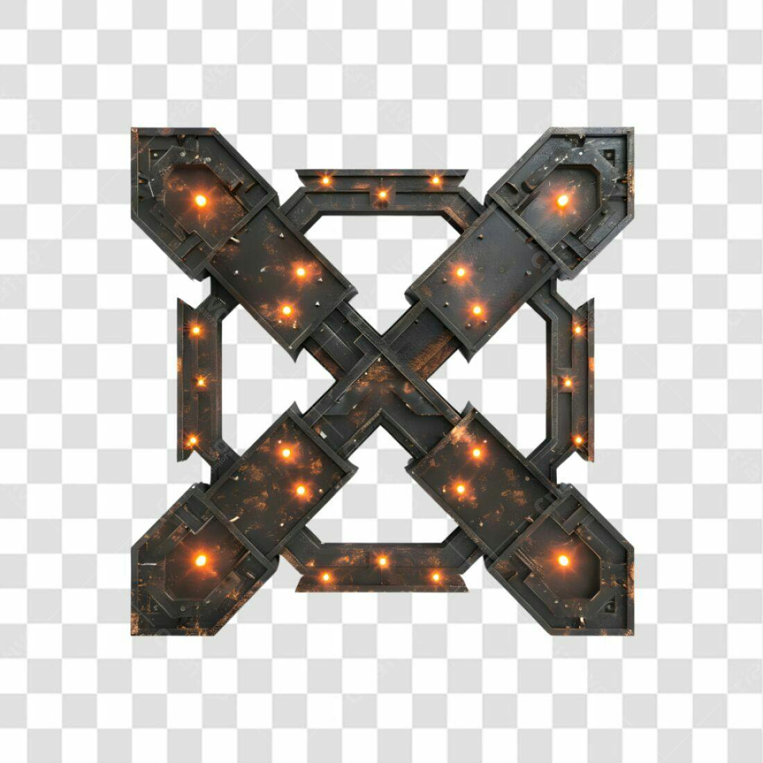 Ícone Industrial Metálico PNG com fundo transparente