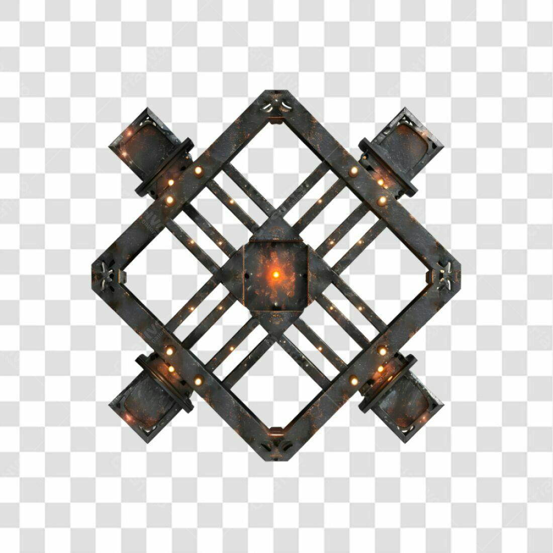 Icone Industrial Metálico PNG com fundo transparente