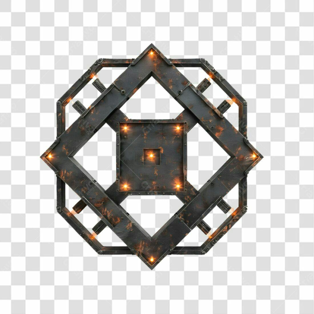 Ícone Industrial Metálico PNG com fundo transparente