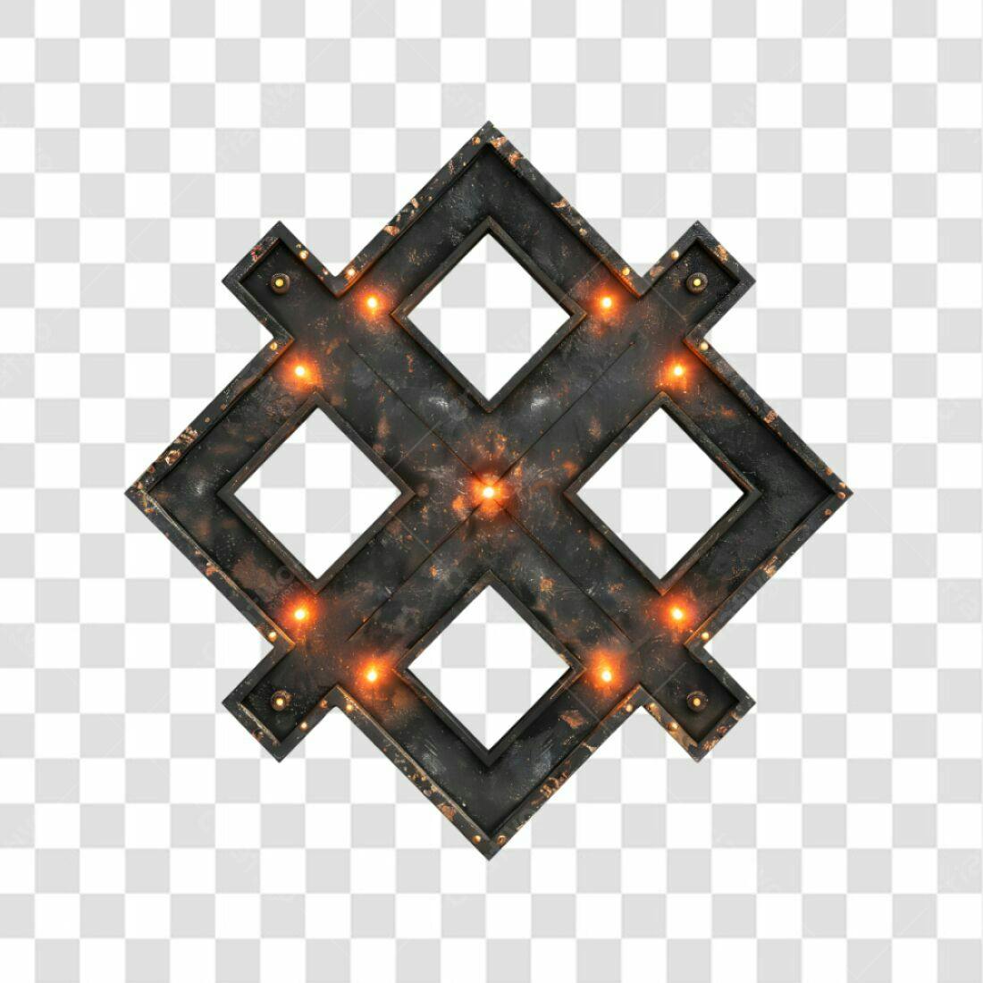 Icone Simbolo Metalico PNG com fundo transparente