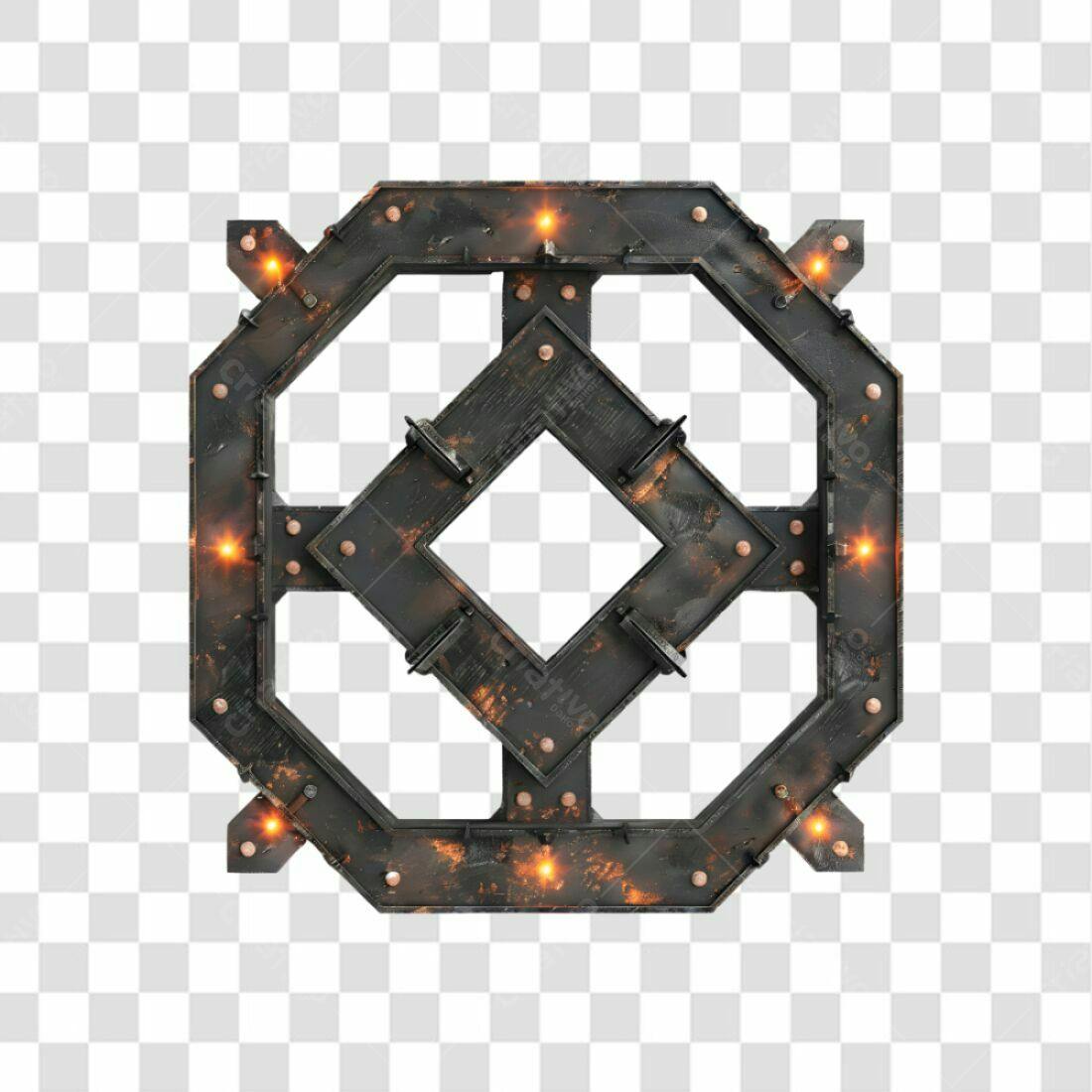Icone Industrial Metálico PNG com fundo transparente