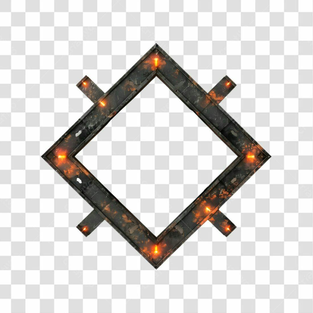 Moldura PNG com fundo transparente para fotos