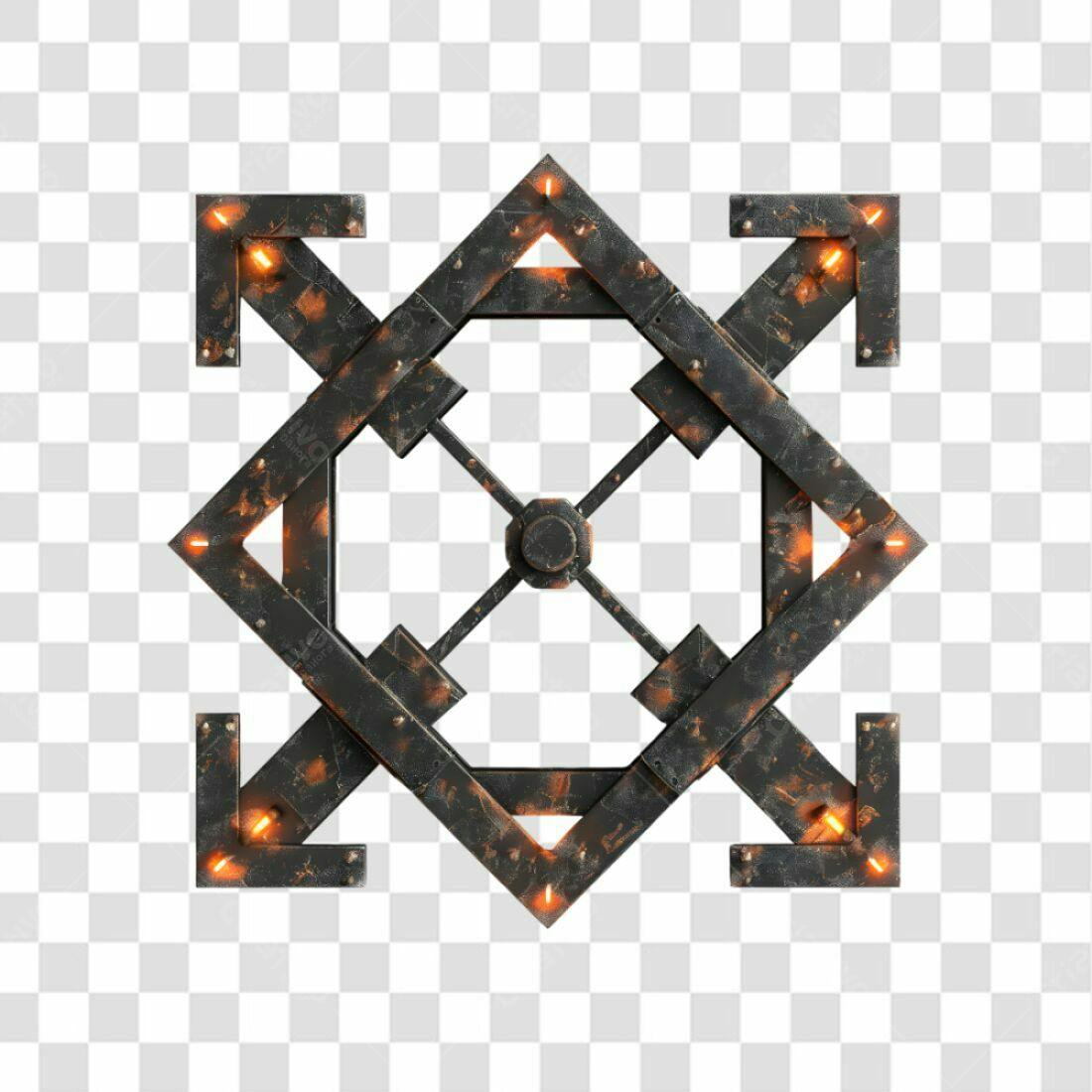 Ícone Industrial Metálico PNG com fundo transparente