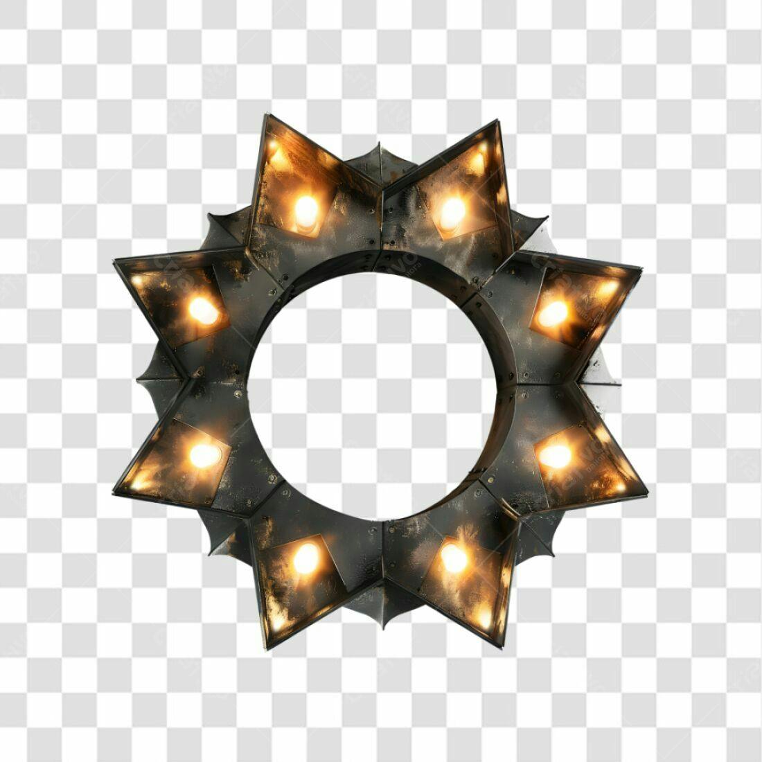 Moldura PNG com fundo transparente estilo industrial