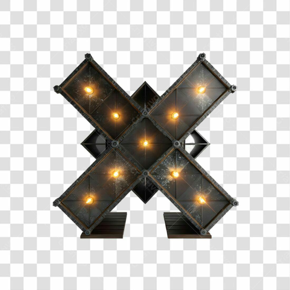 Icone Industrial Letra X PNG com fundo transparente