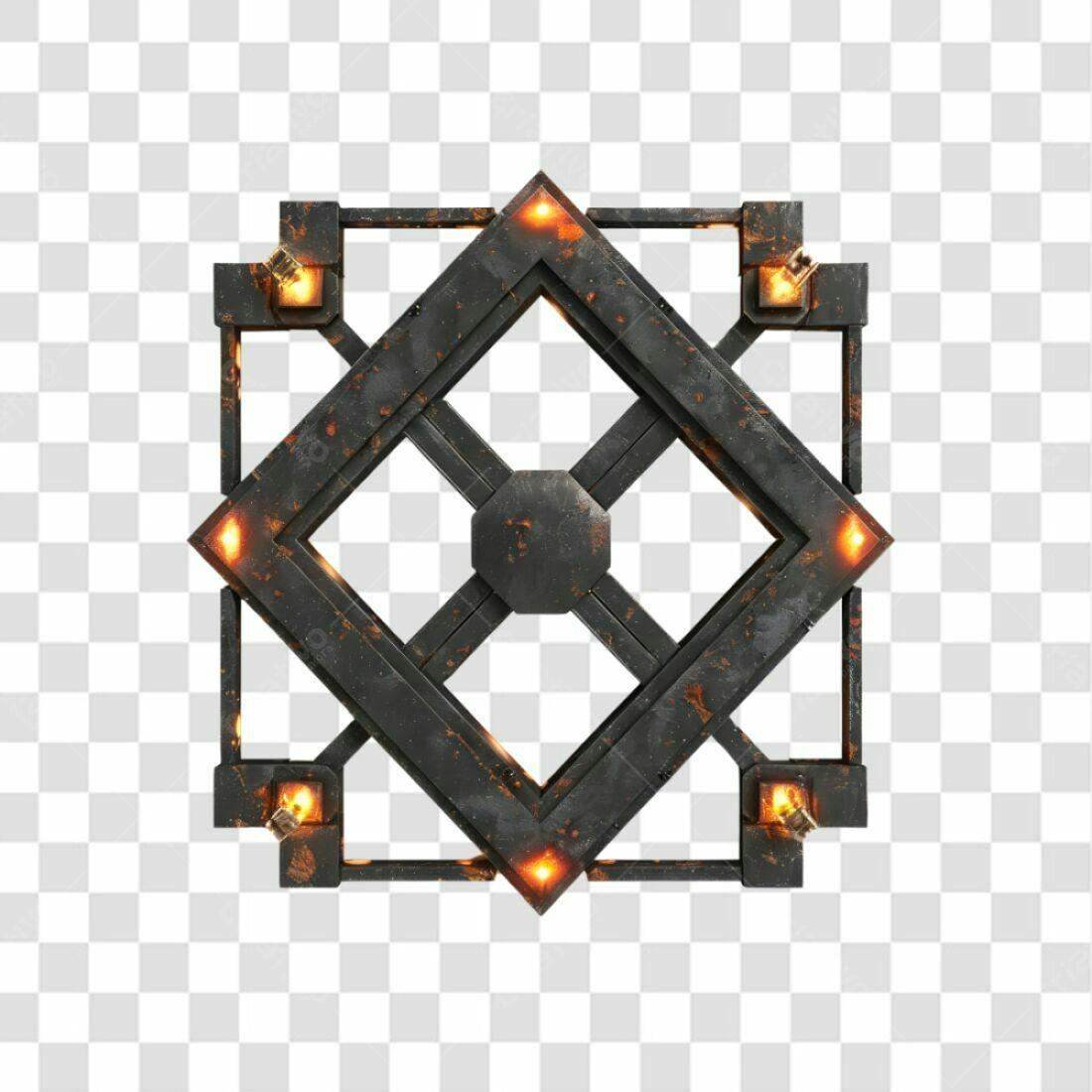 Icone Industrial Metálico PNG com fundo transparente