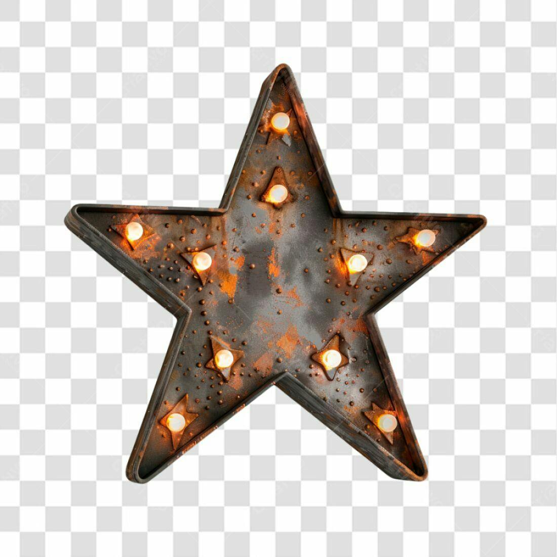 Icone Estrela Rustica PNG com fundo transparente