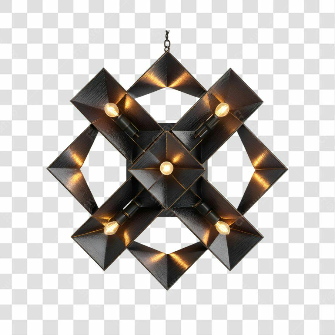 Icone Lustre Moderno Geométrico PNG com fundo transparente