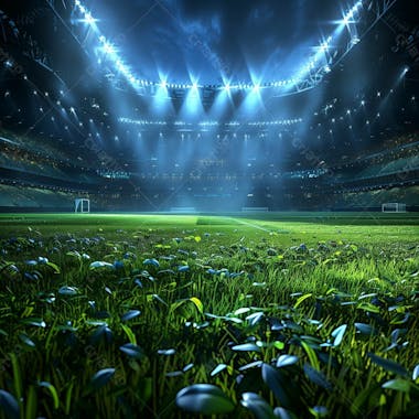 Campo de futebol | iluminação gramado verde | imagem