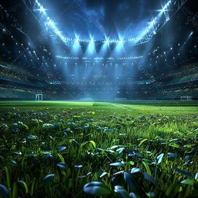 CAMPO DE FUTEBOL | ILUMINAÇÃO - GRAMADO VERDE | IMAGEM