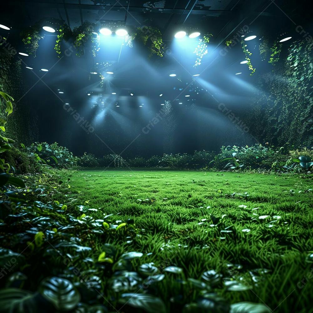 CAMPO DE FUTEBOL | ILUMINAÇÃO - GRAMADO VERDE | IMAGEM